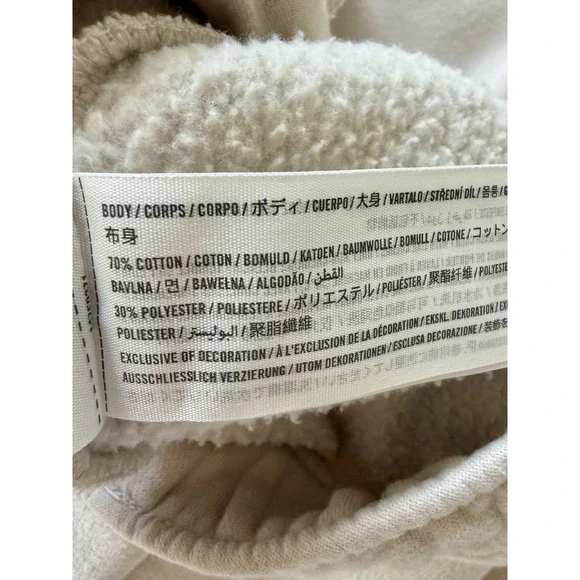 Abercrombie & Fitch Essential Sunday Sweatpants Women's L Ecru Stone Soft AF HR - Picture 8 of 8